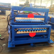 Building construction materials Double deck tile roof making roll forming machine